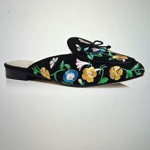 Kate Spade Devi Slide Mules- Floral Garden Black- Size 5.5 B- NIB